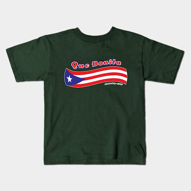 Que Bonita Bandera Kids T-Shirt by MikeCottoArt